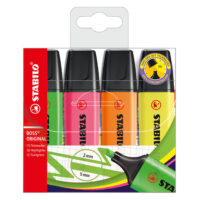 Premium Range - Stabilo Boss Original Highlighter Assorted (Pack of 4)