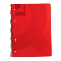 Q-Connect Spiral Bound Polypropylene 160 Pages A4 Red