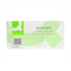 Q-Connect DL Envelopes Plain Wallet Self Seal 80gsm White