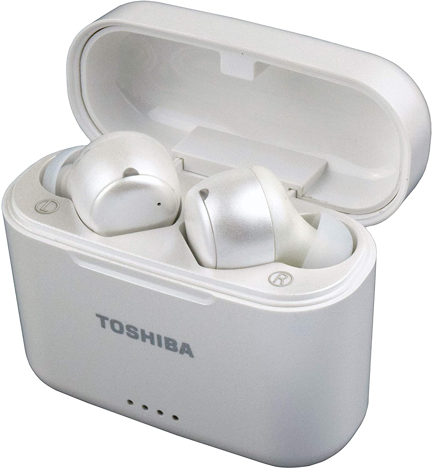 Toshiba Air Hush Active Noise Cancelling True Wireless Earphones Pearl White - Image 2