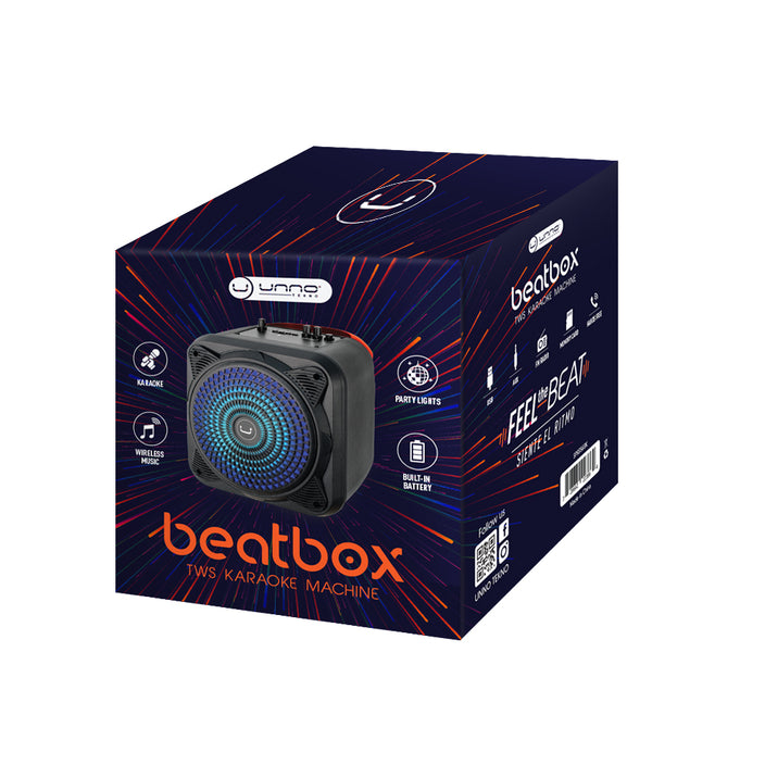 Unno Tekno Beatbox TWS Karaoke Speaker with LED Light - Image 2