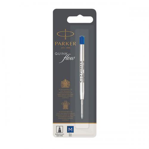 Parker Quink Ballpoint Pen Refill Medium Blue Blister