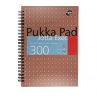 Premium Brand-Pukka Pad Ruled Metallic Wirebound Executive Jotta Notepad 300 Pages A4+