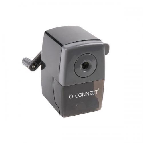 Q-Connect Desktop Pencil Sharpener Black (Autostop feature prevents over sharpening)