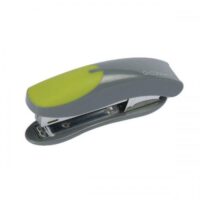 Q-Connect Mini Plastic Stapler Grey/Green (Capacity: 12 sheets of 80gsm paper)
