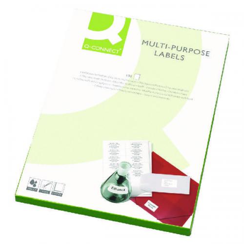 Q-Connect Multipurpose Labels 199.6x143.5mm 2 Per Sheet White