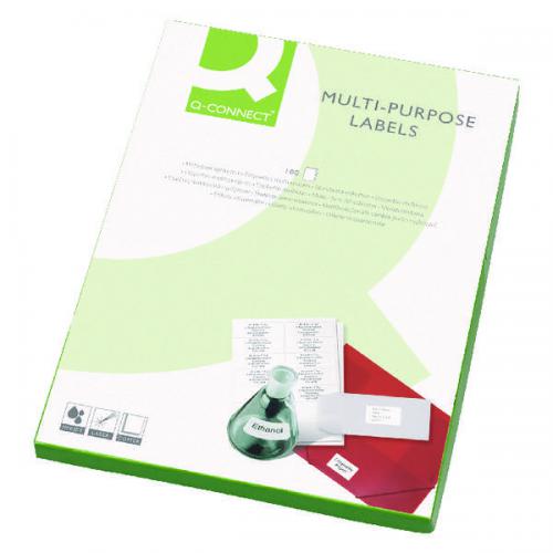 Q-Connect Multipurpose Labels 199.6x289mm 1 Per Sheet White