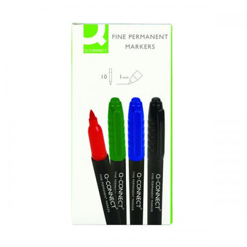 Q-Connect Permanent Marker Bullet Tip Fine Assorted - Image 2