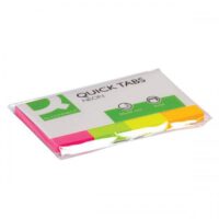 Q-Connect Quick Tabs 20 x 50mm Neon