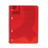 Q-Connect Spiral Bound Polypropylene Notebook 160 Pages A5 Red