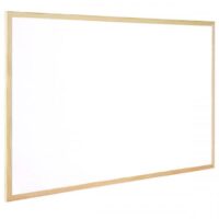 Q-Connect Wooden Frame Whiteboard 400x300mm (15.74 x11.81) Inches