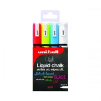Uniball PWE-5M Chalk Marker Medium Bullet Assorted (Pack of 4)