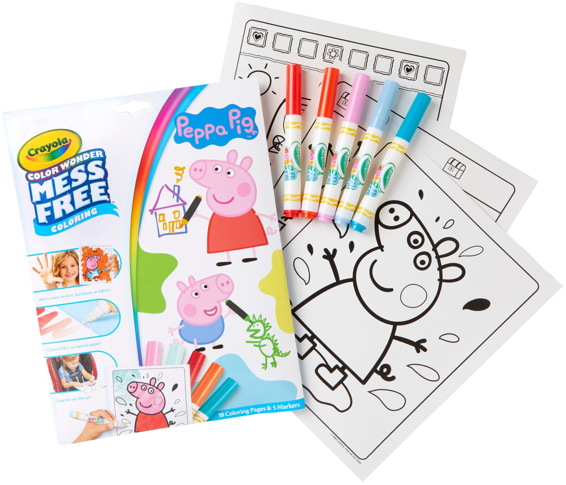 Crayola Color Wonder Coloring Pad & Markers-Peppa Pig