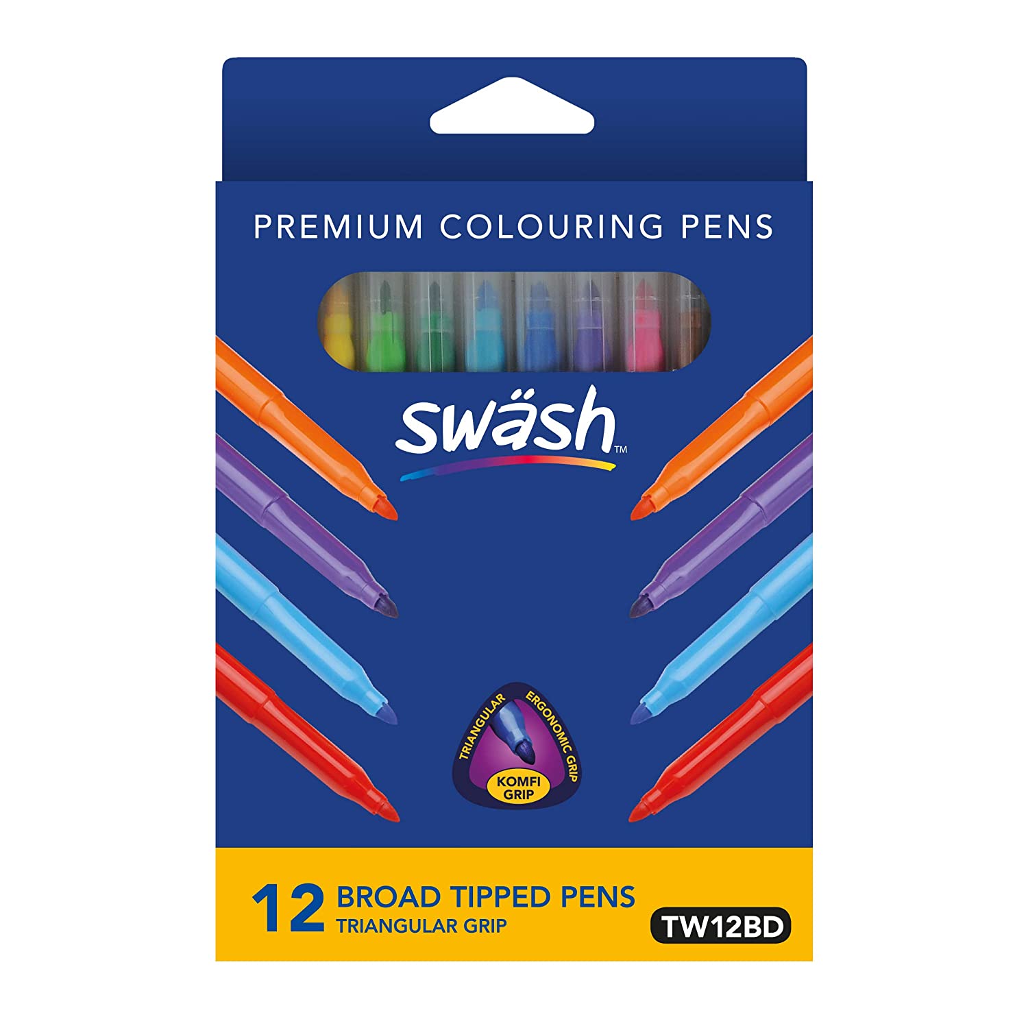 Swash Broad Colouring Pens- Assorted (Pack of 12)