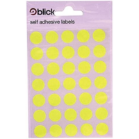 Blick Fluorescent Yellow Circle Stickers 13mm