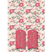 Pink Floral Gift Wrap and Tags