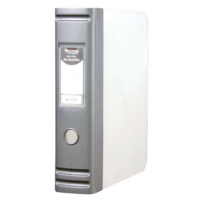 Hermes Box File Foolscap Lever Arch Silver 80mm