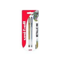 uni-ball Signo GEL Um120 Rollerball Pen Gold/silver Pk2