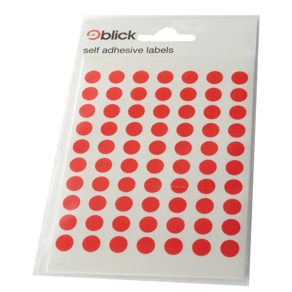 Blick Adhesive Labels 8 mm Red - Nextech