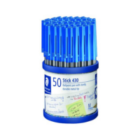 Staedtler Stick 430 Ballpoint Pen Medium Blue (Pack of 10) 430-M3