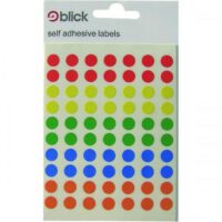 Blick Assorted Coloured Labels Round- 8mm Assorted
