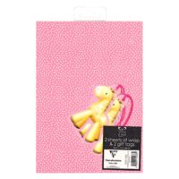 Pink Baby Giraffe Gift Wrap and Tags