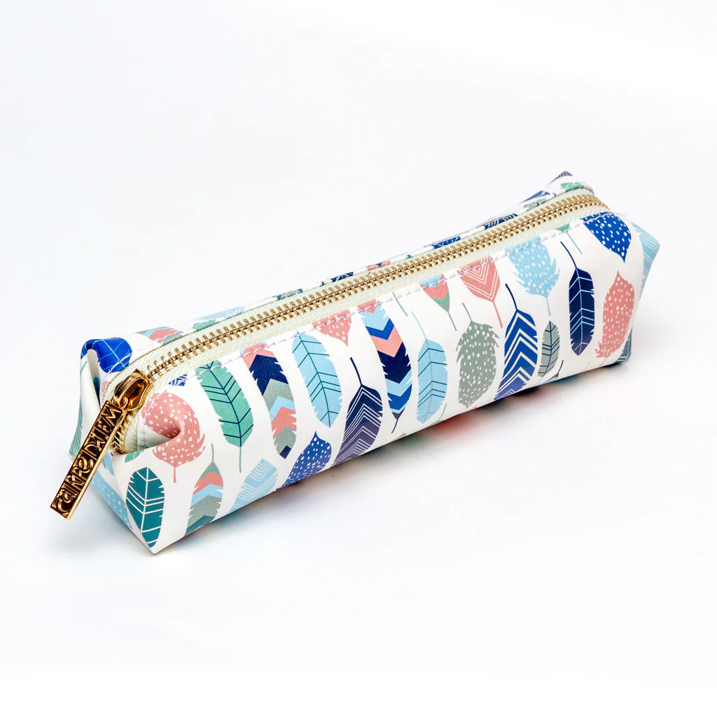 Carpe Diem - Slim Pencil Case - Feathers