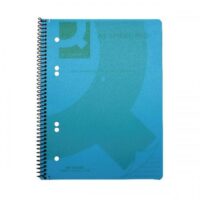 Q-Connect Spiral Bound Polypropylene Notebook 160 Pages A5 Blue
