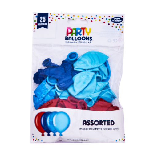 Balloons Blue & Red (Pack of 25)