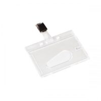 Q-Connect Rigid ID Badge Clip Holder