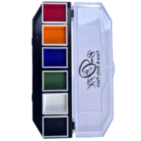 Bravo - 6 Palette Rectangular Paint| Alcohol Activated| Flesh/Blood/Vein Tones