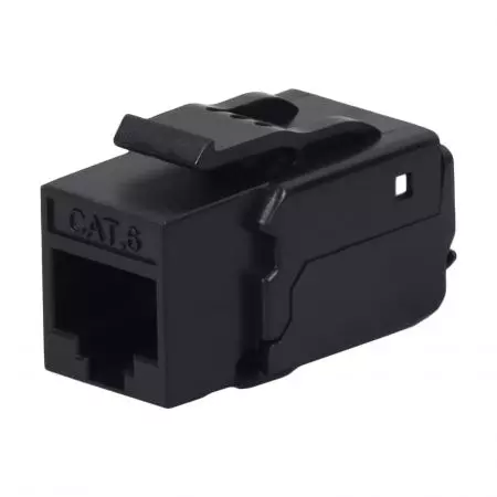 Bellcom Cat6 90D Tooless Unsheilded Keystone Jack Black