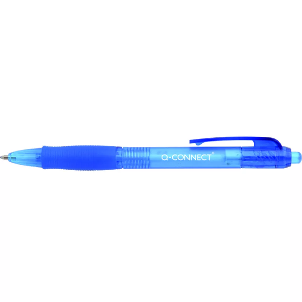 Q-Connect Retractable Ballpoint Pen Medium Blue (10 Pack)